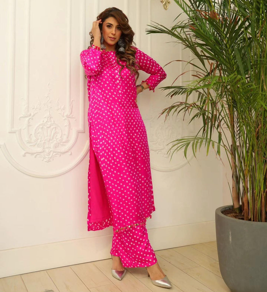 Ankita Bandhani Kurta Set