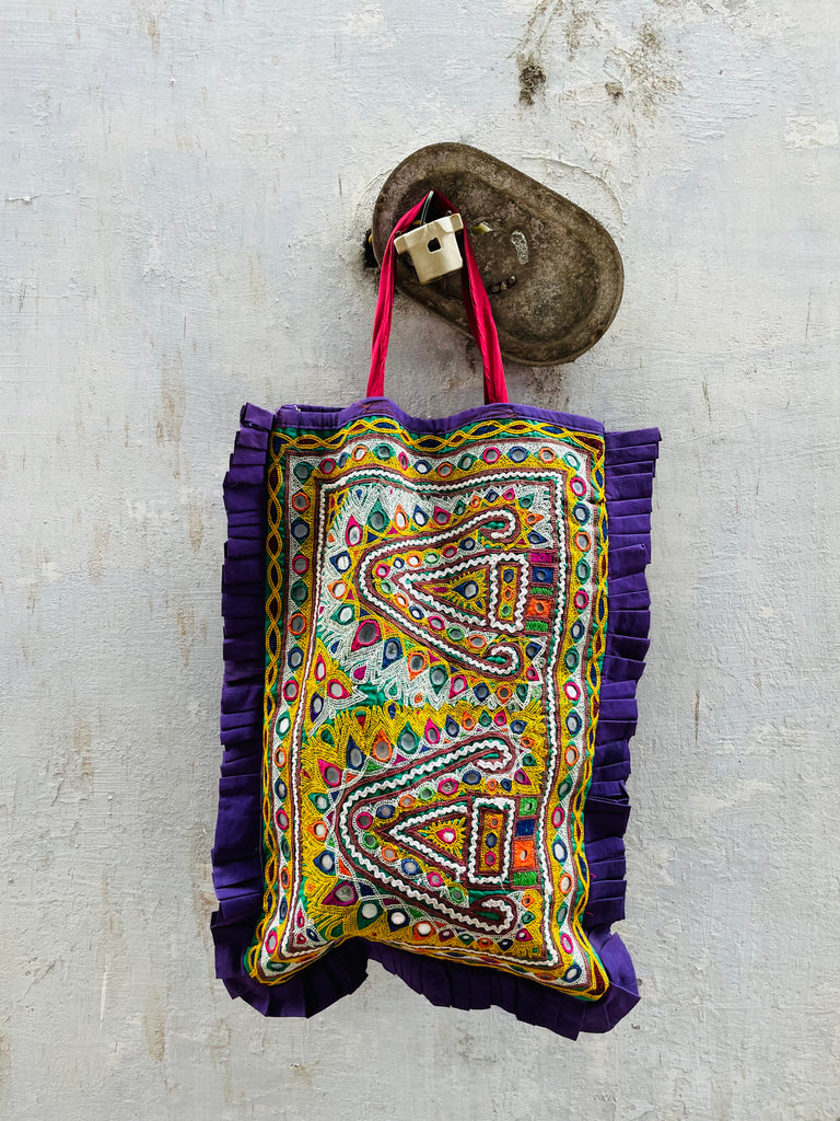 Vintage Kutchi Tote Bag