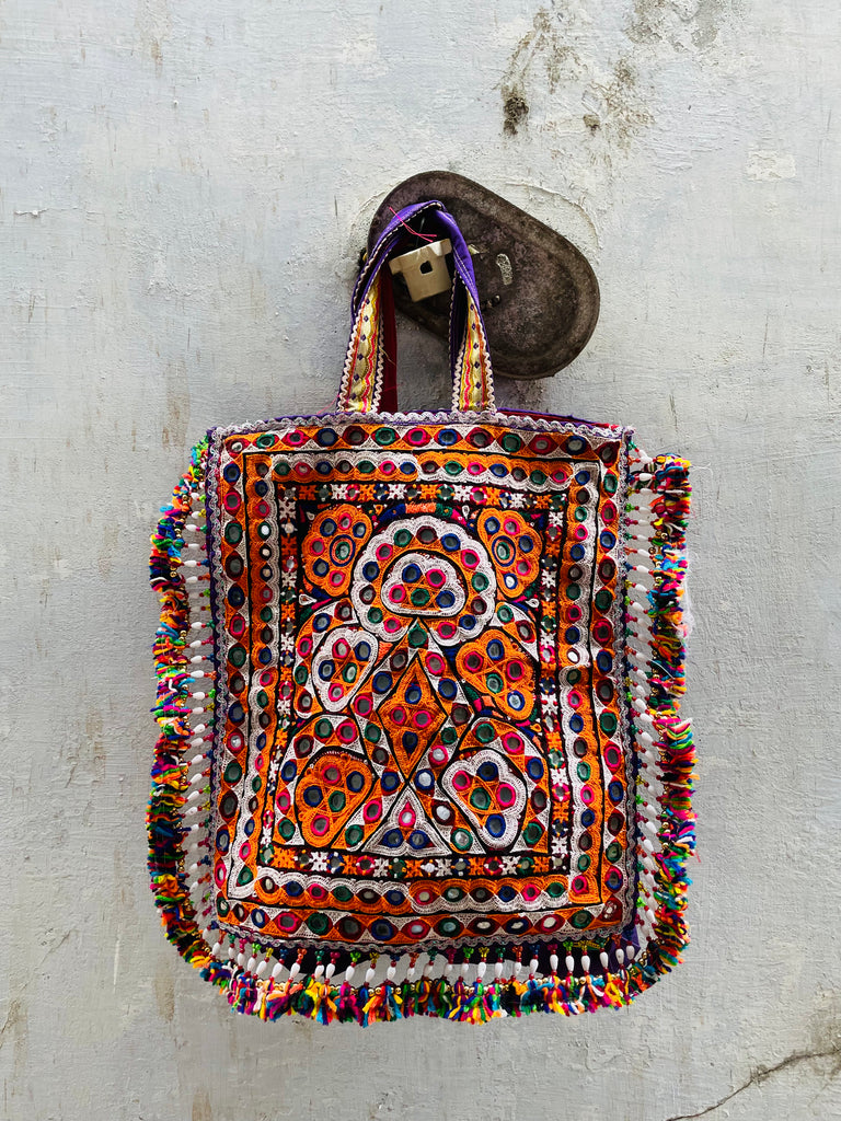 Vintage Kutchi Tote Bag