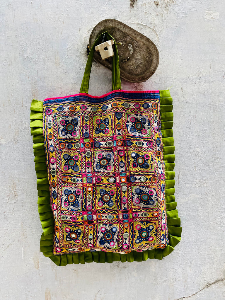 Vintage Kutchi Tote Bag