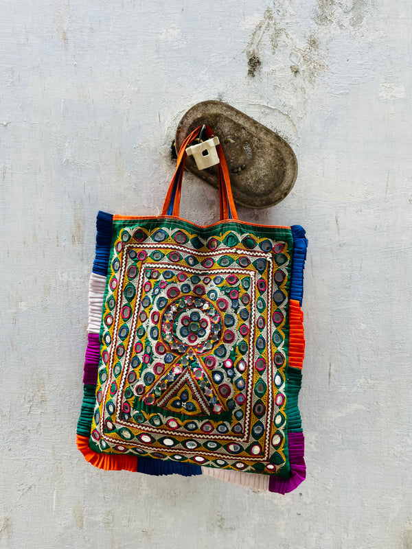 Vintage Kutchi Tote Bag