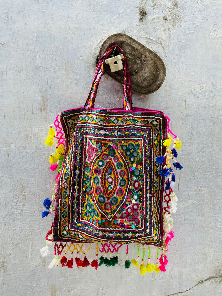 Vintage Kutchi Tote Bag