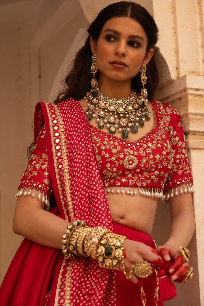 red work blouse 