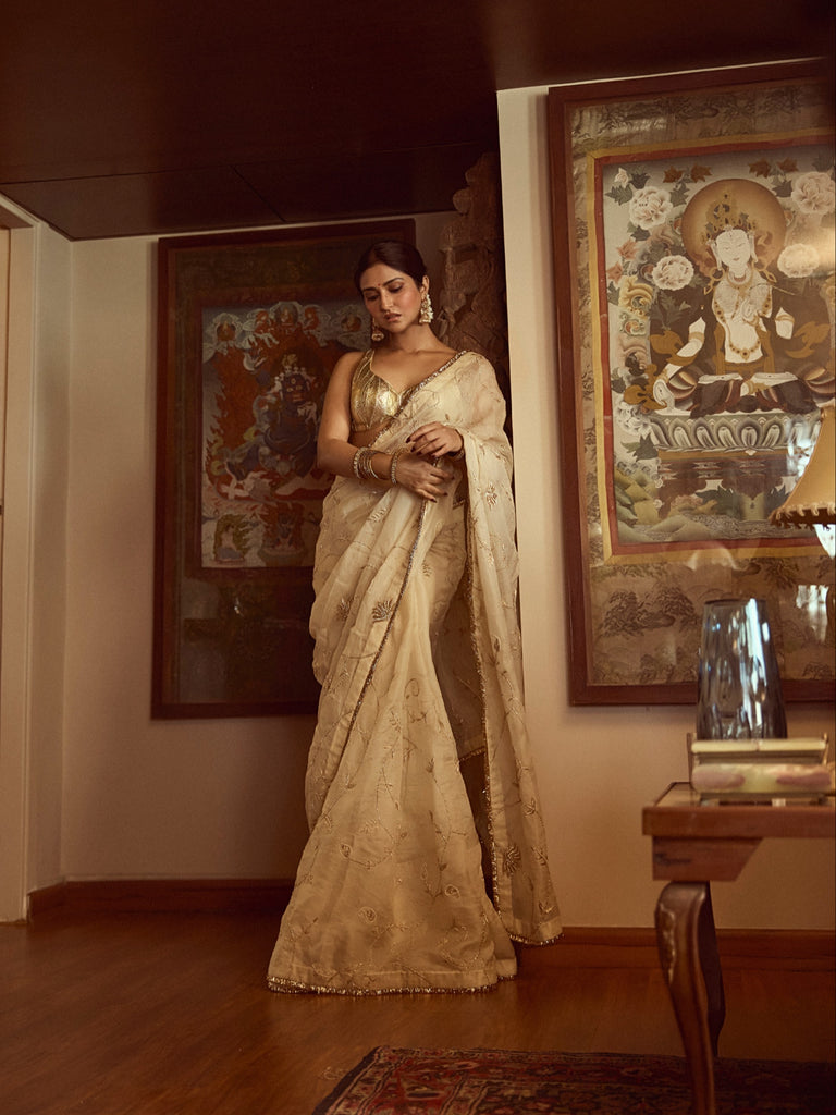 organza saree