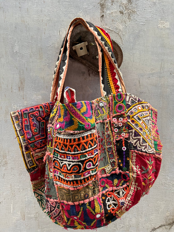 Vintage Kutchi Tote Bag