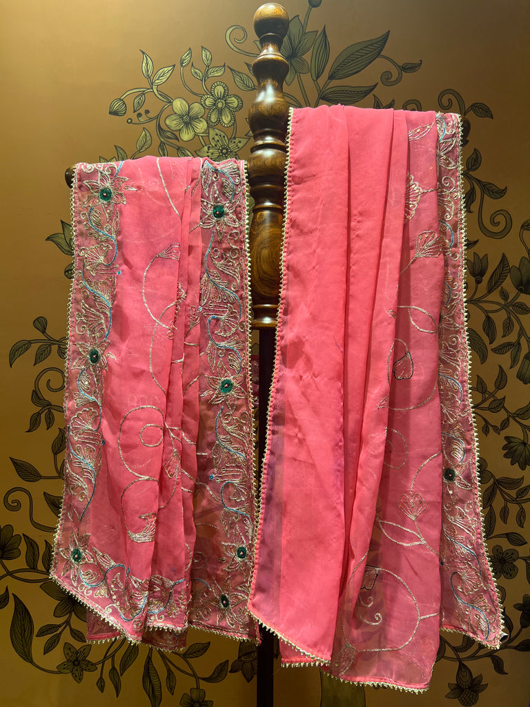 Pink vintage dupatta