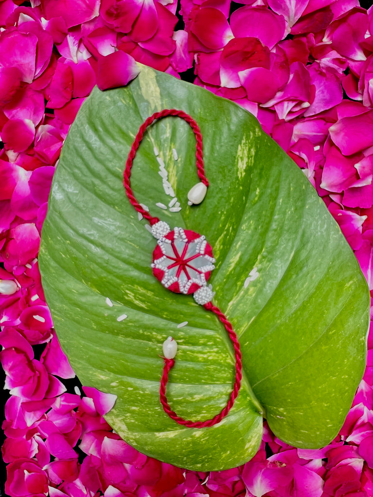 Red Round Mirror Rakhi