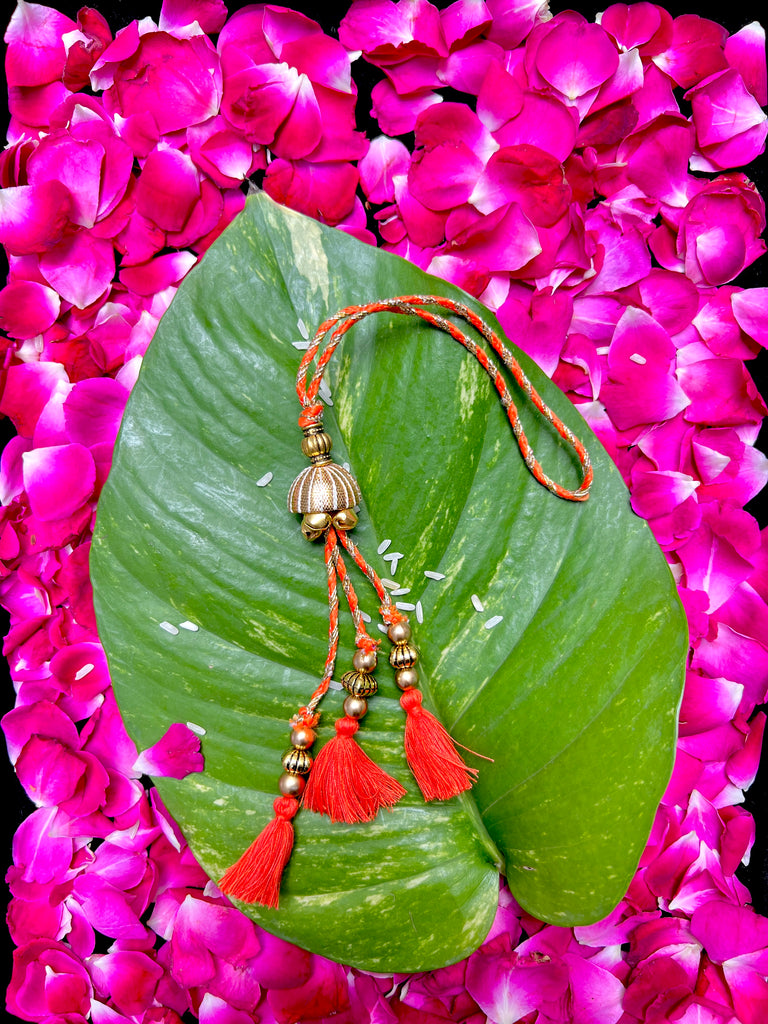 Orange Tassel Bhabhi Rakhi