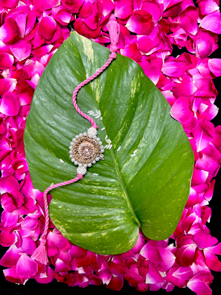 Pink Crochet Rakhi