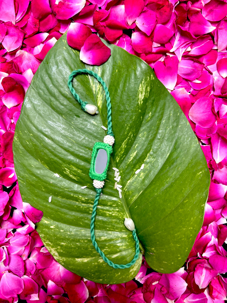 Green Mirror Rakhi