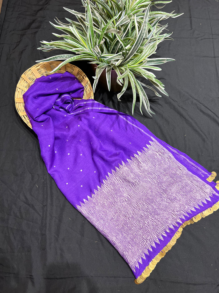 Purple munga dupatta