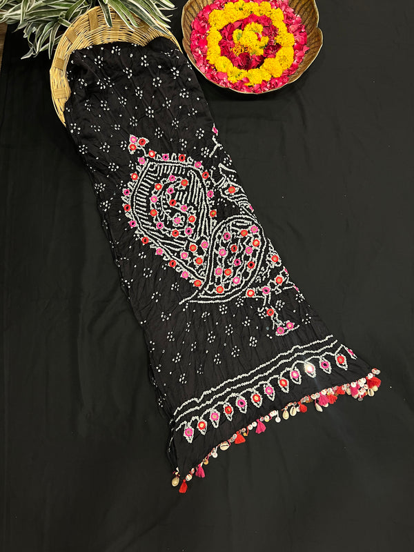 Black Bandhani Dupatta