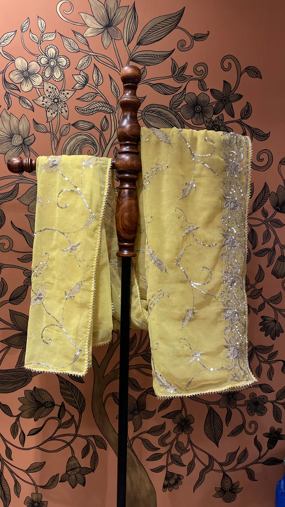 Yellow vintage dupatta