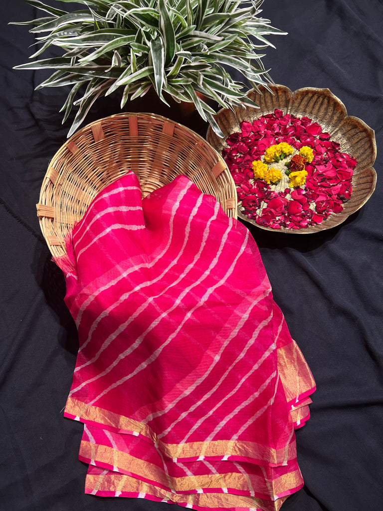 Pink Kota Silk Saree