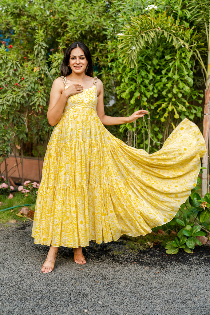 Mellow Yellow Summer Dress - Anjanase