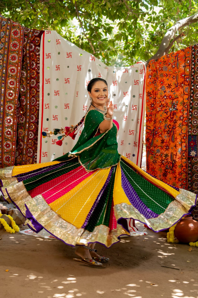 Navratri bandhani lehenga set