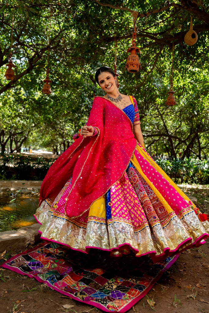 Hot Pink Chiffon Dupatta