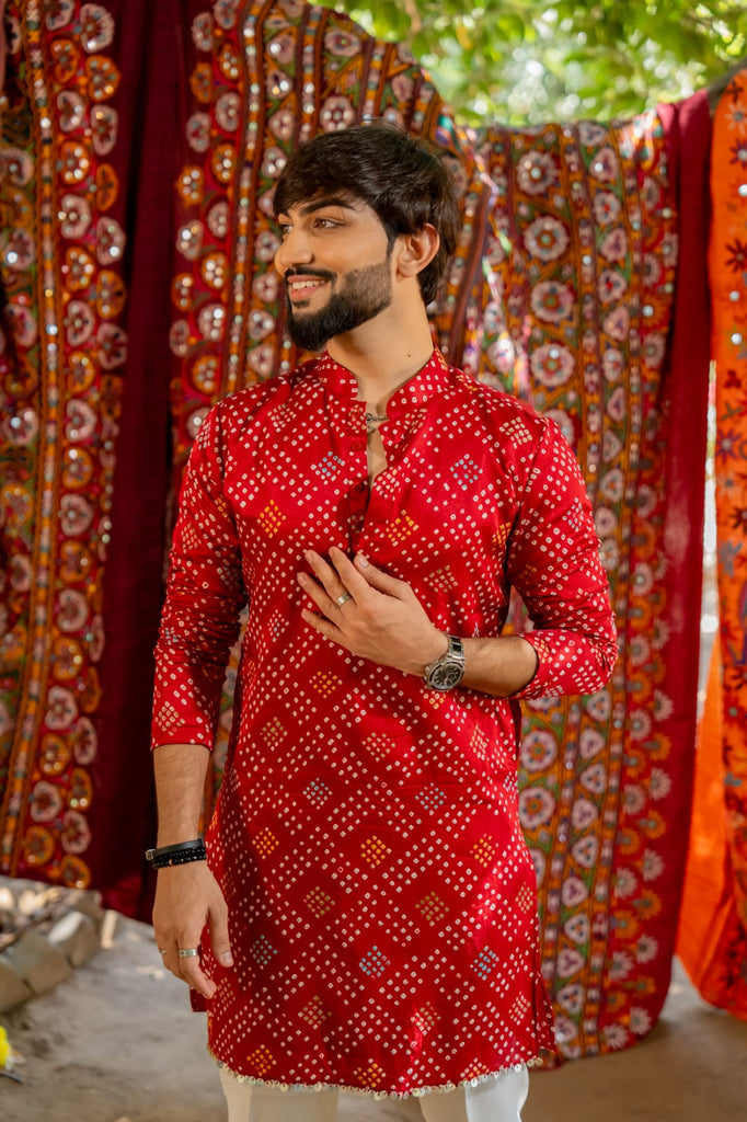 Navratri Red Kurta Set