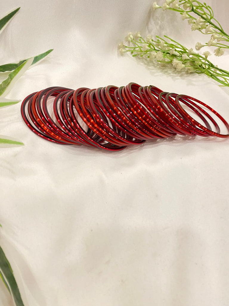 Maroon glass  bangles