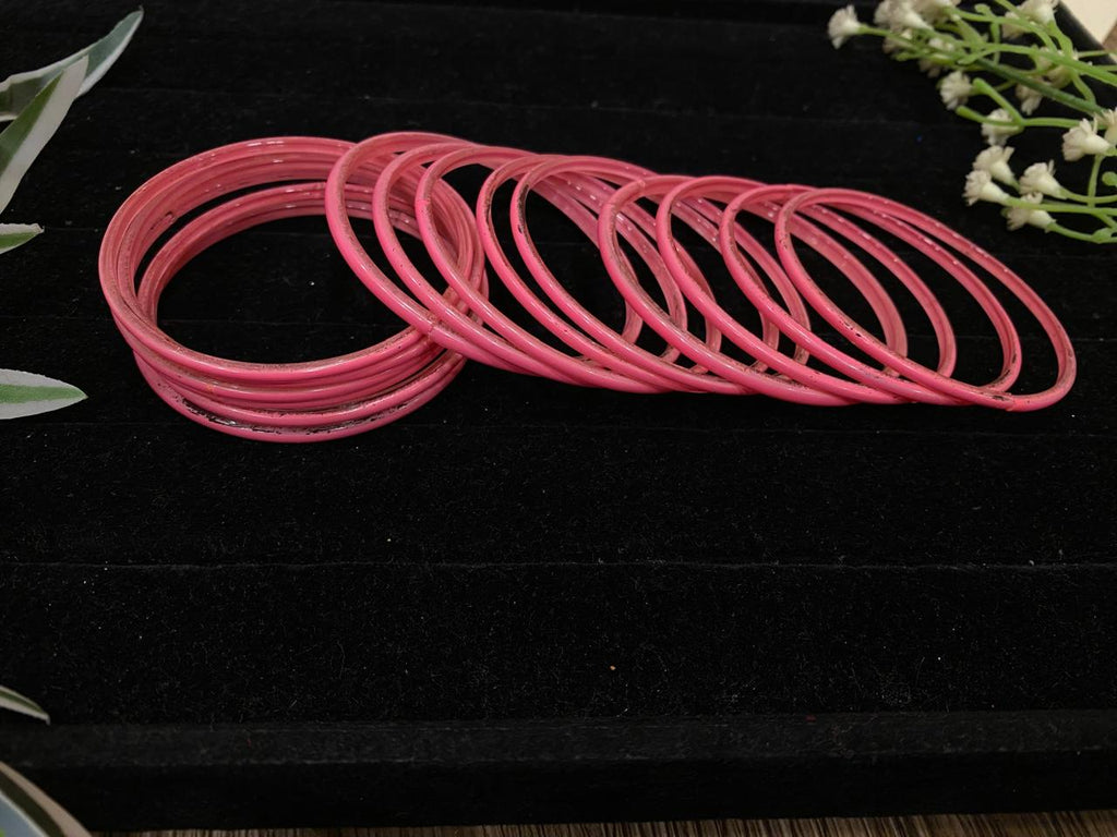 Pink Glass bangles