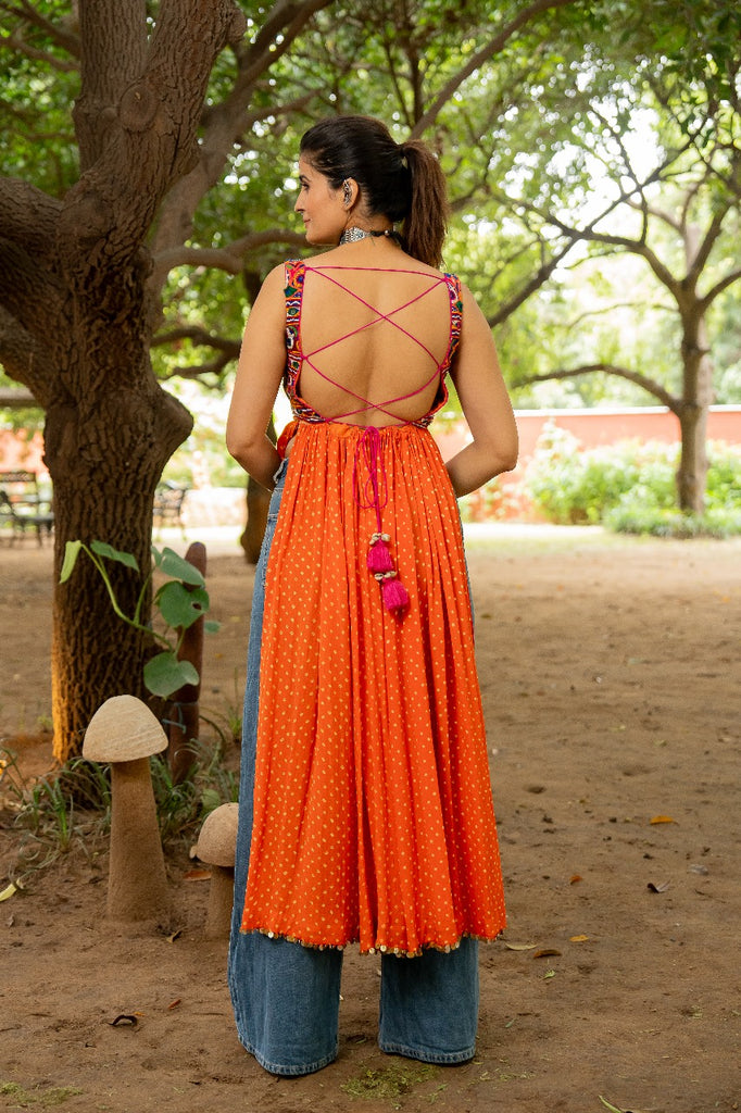 Orange Boho Kurta Anjanase