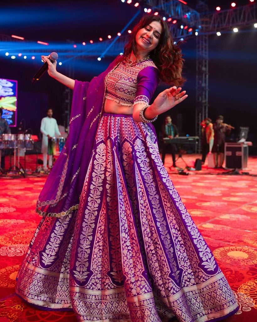 Purple lehenga set