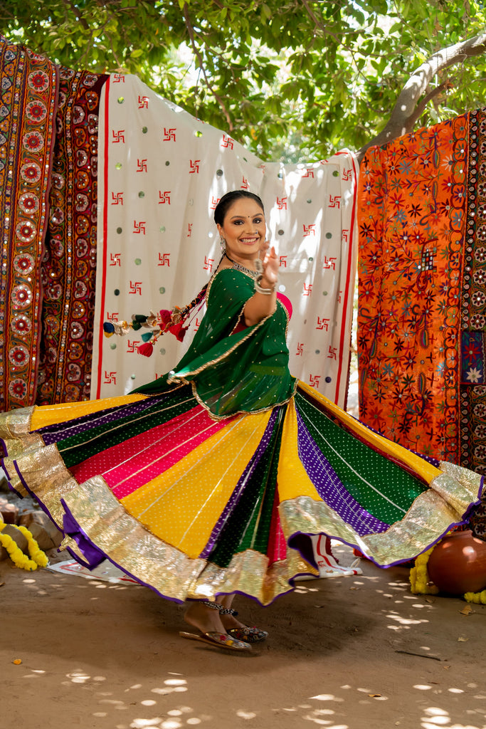 Diya Bandhani Skirt