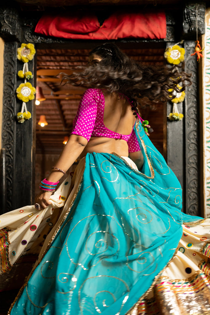 Turquoise Ghumer Dupatta