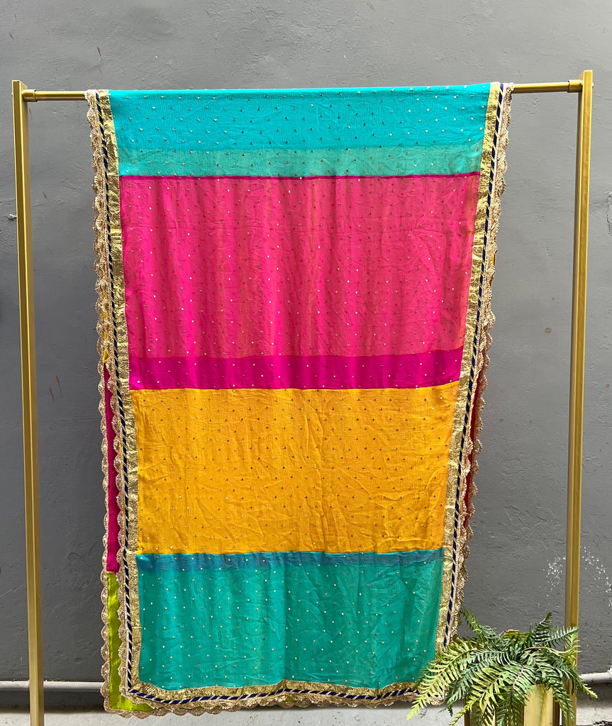 Multicolour Chiffon Dupatta - Anjanase