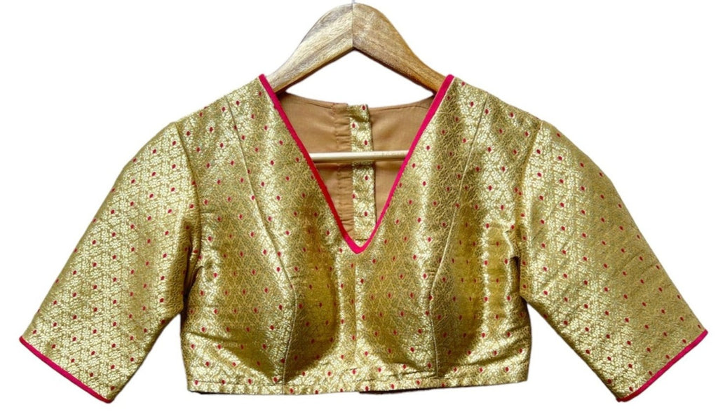 Golden kinkhab blouse - Anjanase