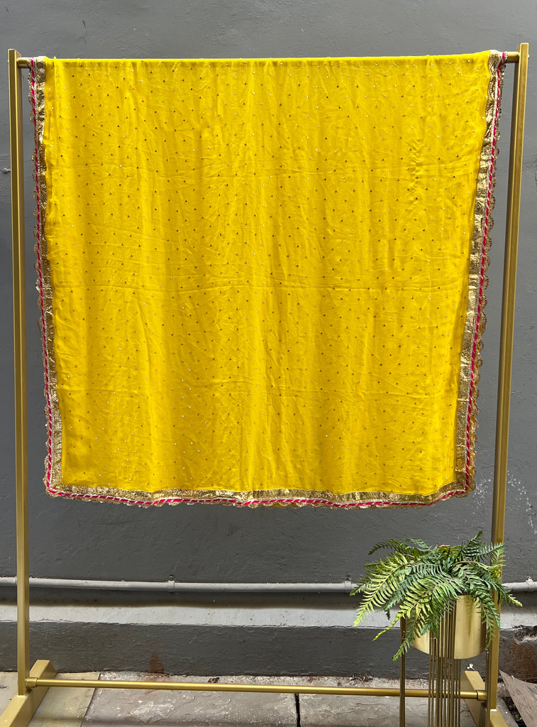 Yellow Chiffon Dupatta - Anjanase